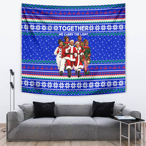 Civil Rights Leaders Christmas Tapestry Pattern Vintage Retro Black History Freedom Art