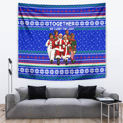 Civil Rights Leaders Christmas Tapestry Pattern Vintage Retro Black History Freedom Art