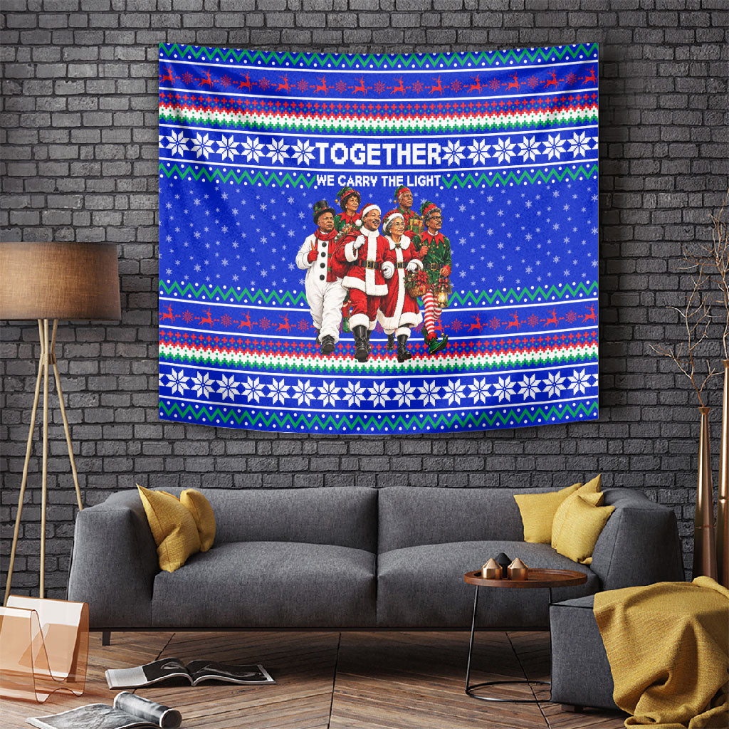 Civil Rights Leaders Christmas Tapestry Pattern Vintage Retro Black History Freedom Art