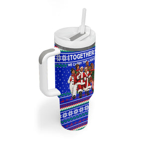 Civil Rights Leaders Christmas Tumbler With Handle Pattern Vintage Retro Black History Freedom Art