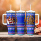 Civil Rights Leaders Christmas Tumbler With Handle Pattern Vintage Retro Black History Freedom Art