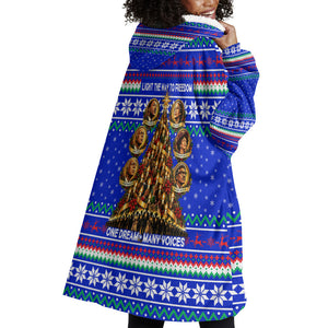Civil Rights Leaders Christmas Wearable Blanket Hoodie Pattern Vintage Retro Black History Freedom Art
