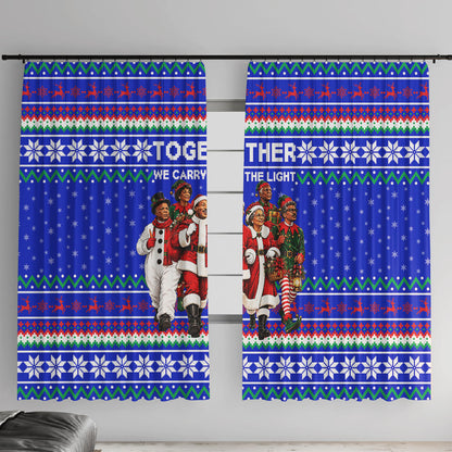 Civil Rights Leaders Christmas Window Curtain Pattern Vintage Retro Black History Freedom Art
