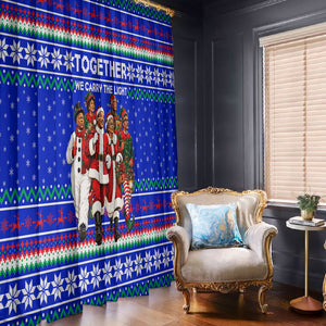 Civil Rights Leaders Christmas Window Curtain Pattern Vintage Retro Black History Freedom Art