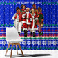 Civil Rights Leaders Christmas Window Curtain Pattern Vintage Retro Black History Freedom Art