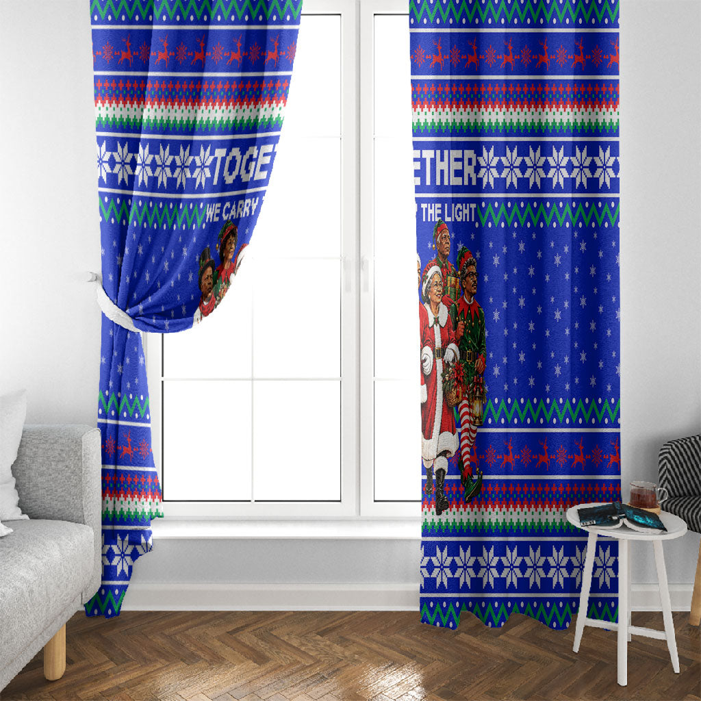 Civil Rights Leaders Christmas Window Curtain Pattern Vintage Retro Black History Freedom Art