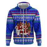 Civil Rights Leaders Christmas Zip Hoodie Pattern Vintage Retro Black History Freedom Art