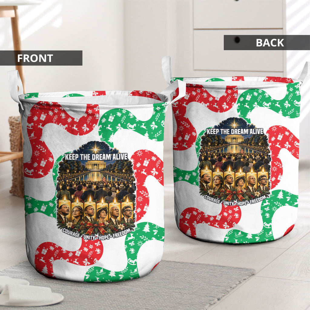 Civil Rights Leaders Christmas Laundry Basket Vintage Black History Hope Freedom Art