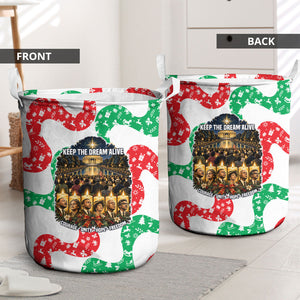 Civil Rights Leaders Christmas Laundry Basket Vintage Black History Hope Freedom Art