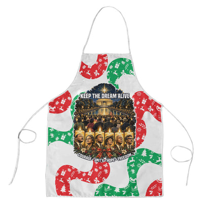 Civil Rights Leaders Christmas Apron Vintage Black History Hope Freedom Art