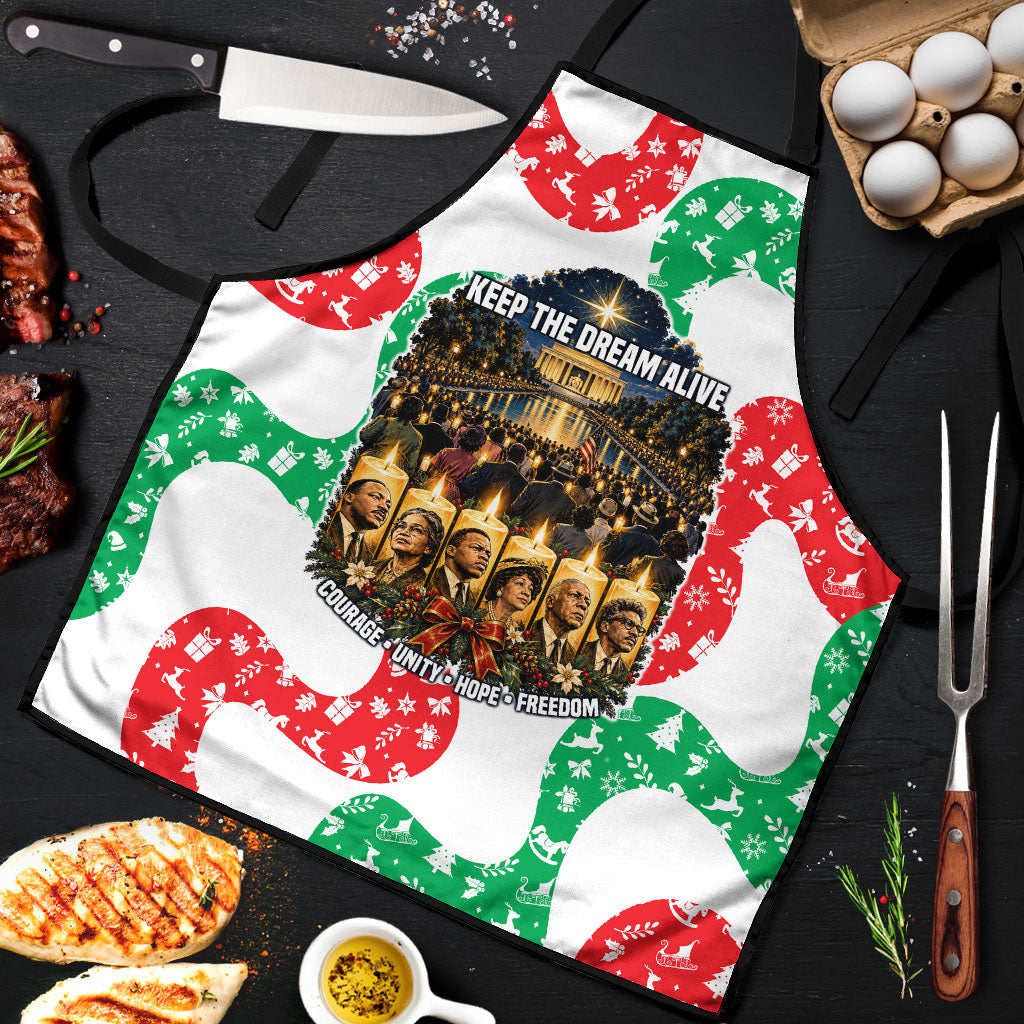 Civil Rights Leaders Christmas Apron Vintage Black History Hope Freedom Art