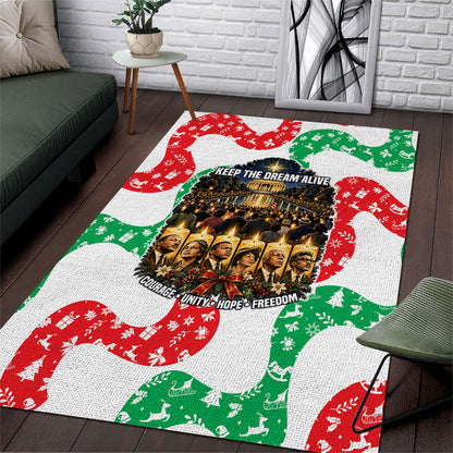 Civil Rights Leaders Christmas Area Rug Vintage Black History Hope Freedom Art