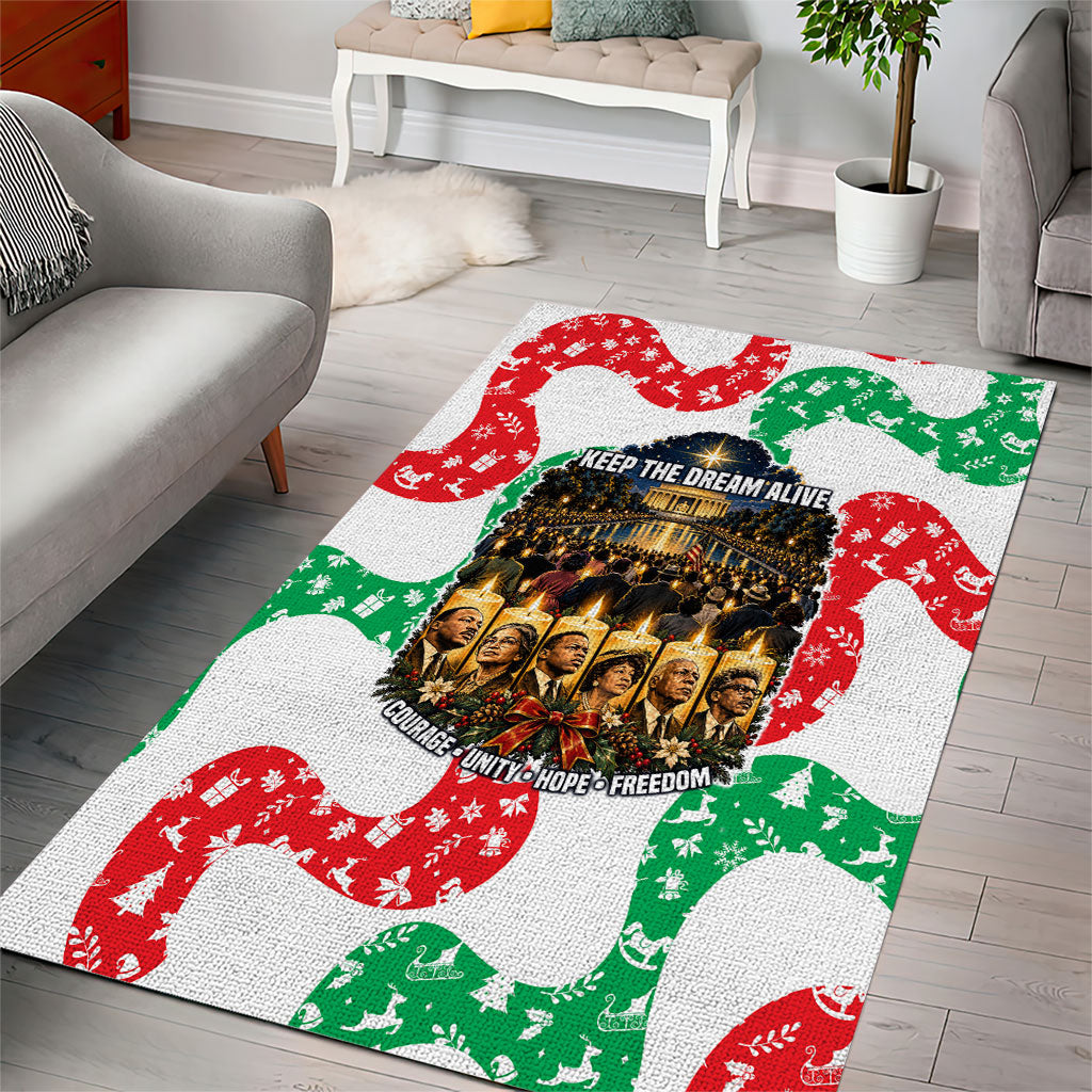 Civil Rights Leaders Christmas Area Rug Vintage Black History Hope Freedom Art