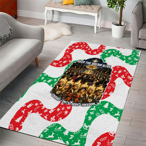 Civil Rights Leaders Christmas Area Rug Vintage Black History Hope Freedom Art