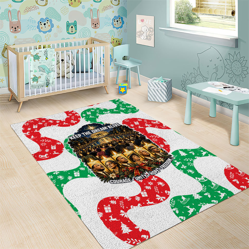 Civil Rights Leaders Christmas Area Rug Vintage Black History Hope Freedom Art