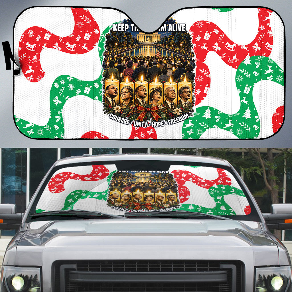 Civil Rights Leaders Christmas Auto Sun Shade Vintage Black History Hope Freedom Art