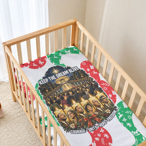 Civil Rights Leaders Christmas Baby Bed Cover Vintage Black History Hope Freedom Art