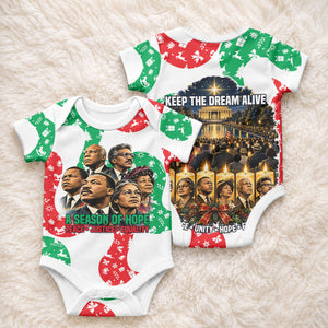 Civil Rights Leaders Christmas Baby Onesie Vintage Black History Hope Freedom Art