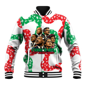 Civil Rights Leaders Christmas Baseball Jacket Vintage Black History Hope Freedom Art