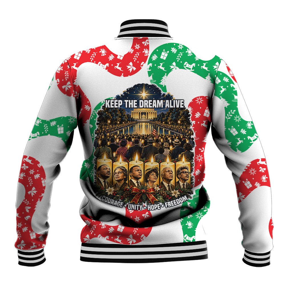 Civil Rights Leaders Christmas Baseball Jacket Vintage Black History Hope Freedom Art