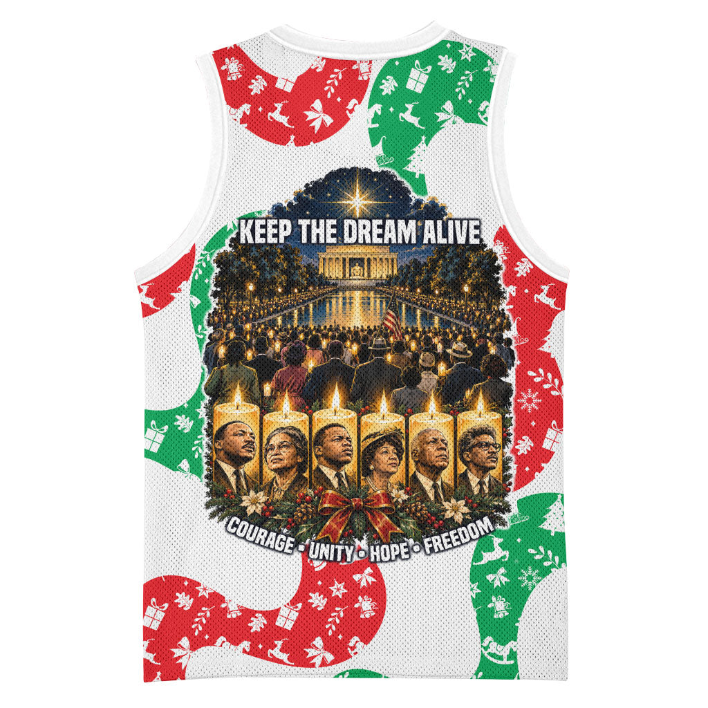 Civil Rights Leaders Christmas Basketball Jersey Vintage Black History Hope Freedom Art