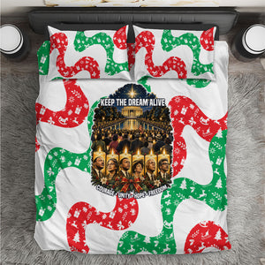 Civil Rights Leaders Christmas Bedding Set Vintage Black History Hope Freedom Art