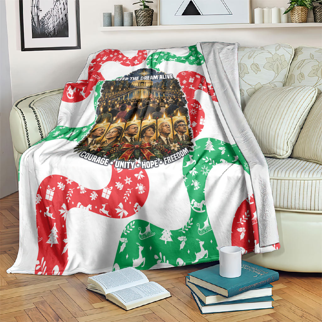 Civil Rights Leaders Christmas Blanket Vintage Black History Hope Freedom Art