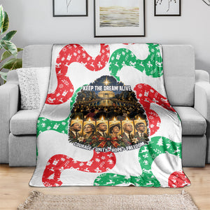 Civil Rights Leaders Christmas Blanket Vintage Black History Hope Freedom Art
