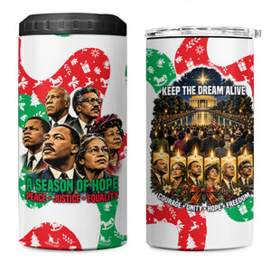 Civil Rights Leaders Christmas 4 in 1 Can Cooler Tumbler Vintage Black History Hope Freedom Art