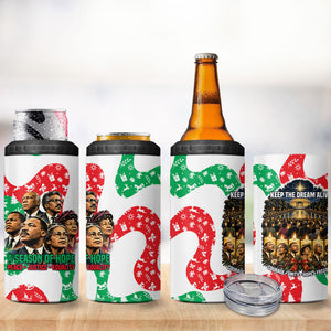 Civil Rights Leaders Christmas 4 in 1 Can Cooler Tumbler Vintage Black History Hope Freedom Art