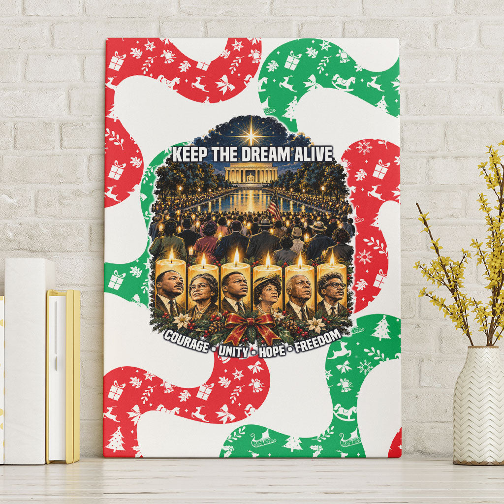 Civil Rights Leaders Christmas Canvas Wall Art Vintage Black History Hope Freedom Art