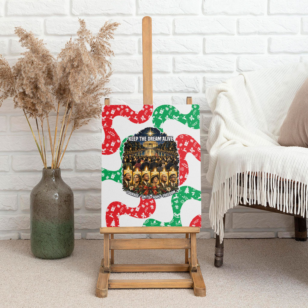 Civil Rights Leaders Christmas Canvas Wall Art Vintage Black History Hope Freedom Art