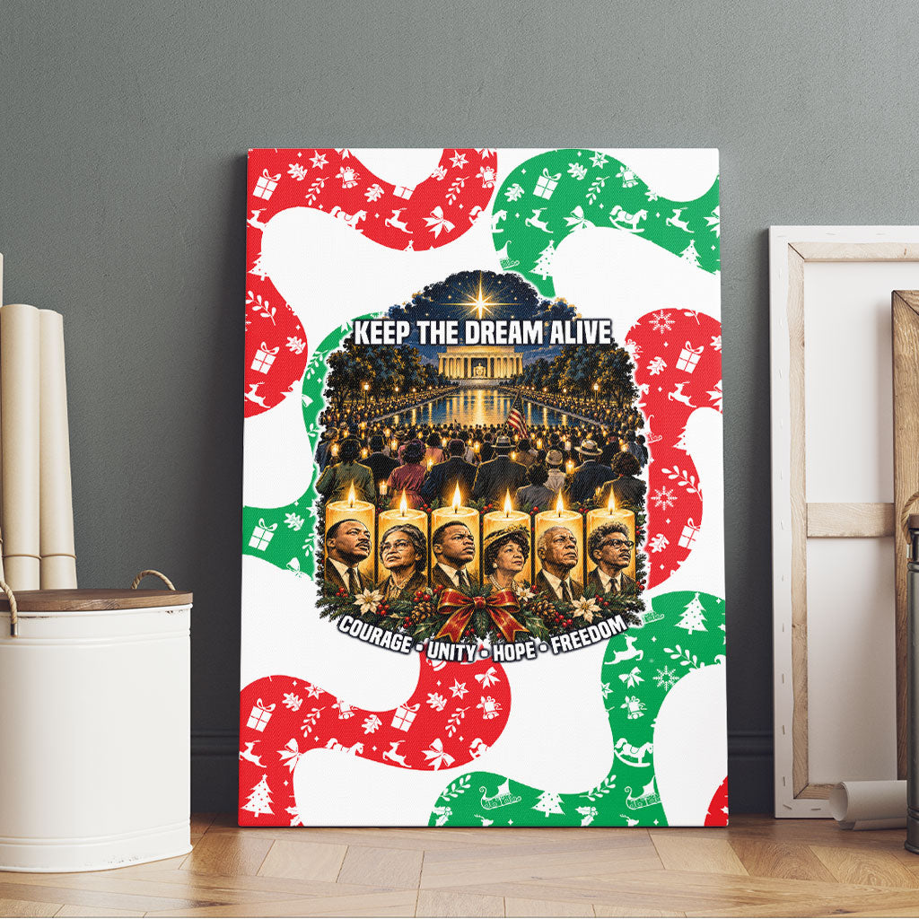 Civil Rights Leaders Christmas Canvas Wall Art Vintage Black History Hope Freedom Art