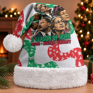 Civil Rights Leaders Christmas Santa Hat Vintage Black History Hope Freedom Art