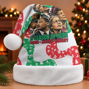 Civil Rights Leaders Christmas Santa Hat Vintage Black History Hope Freedom Art