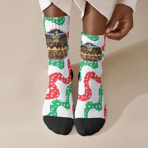 Civil Rights Leaders Christmas Crew Socks Vintage Black History Hope Freedom Art