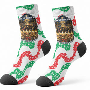 Civil Rights Leaders Christmas Crew Socks Vintage Black History Hope Freedom Art