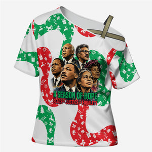 Civil Rights Leaders Christmas Cross Shoulder Shirt Vintage Black History Hope Freedom Art