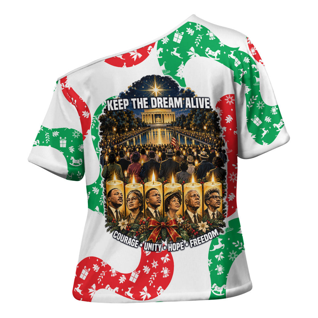 Civil Rights Leaders Christmas Cross Shoulder Shirt Vintage Black History Hope Freedom Art