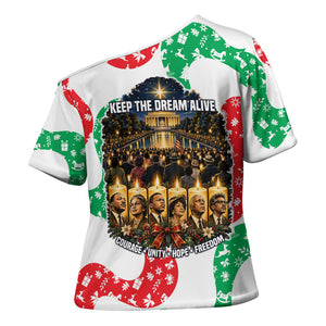 Civil Rights Leaders Christmas Cross Shoulder Shirt Vintage Black History Hope Freedom Art