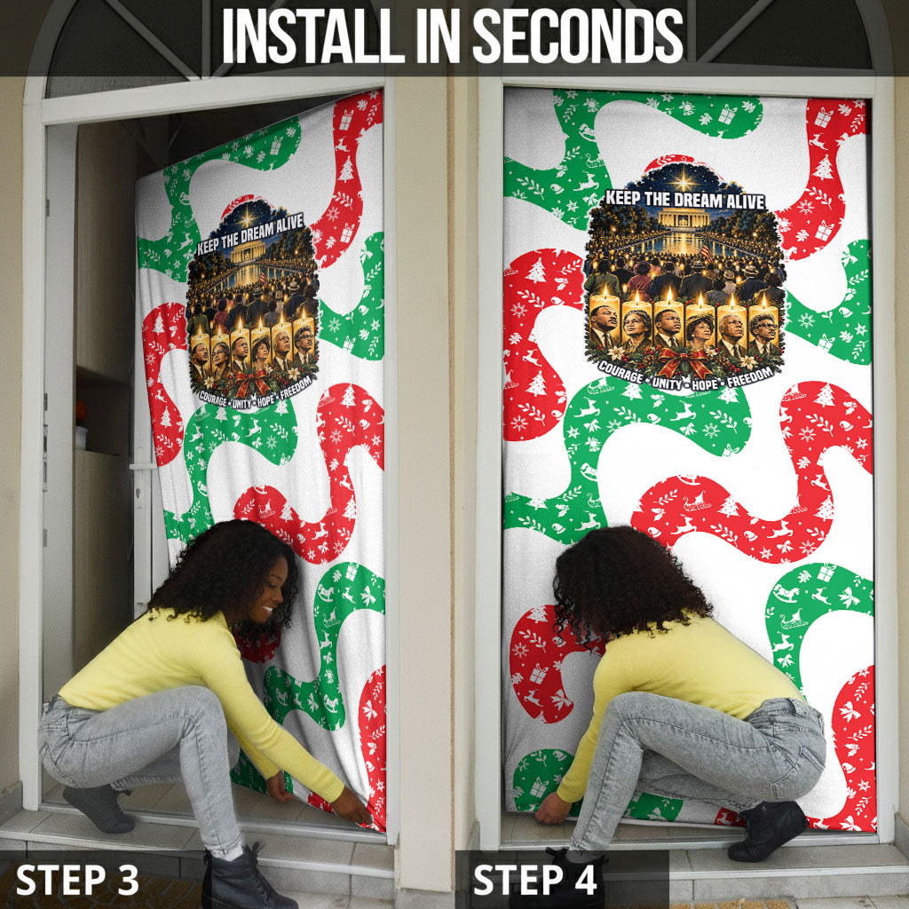 Civil Rights Leaders Christmas Door Cover Vintage Black History Hope Freedom Art
