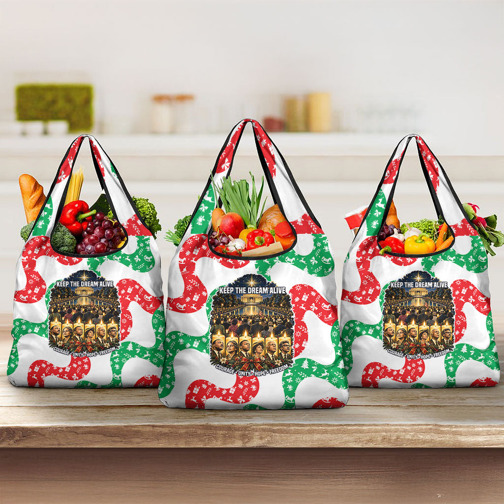 Civil Rights Leaders Christmas Grocery Bag Vintage Black History Hope Freedom Art