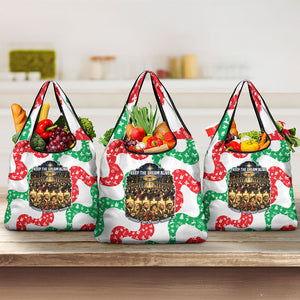 Civil Rights Leaders Christmas Grocery Bag Vintage Black History Hope Freedom Art