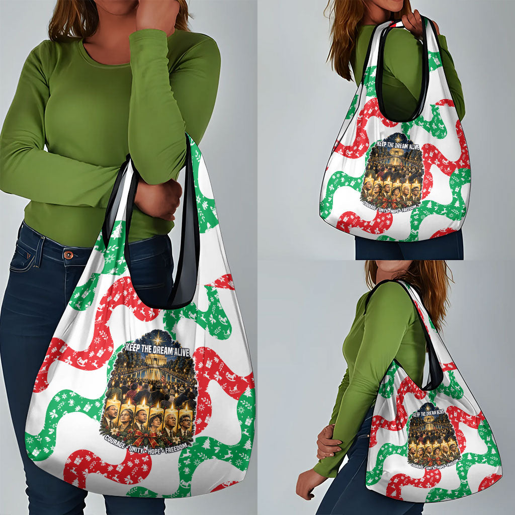 Civil Rights Leaders Christmas Grocery Bag Vintage Black History Hope Freedom Art
