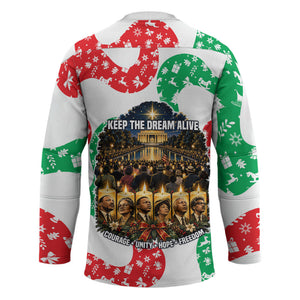 Civil Rights Leaders Christmas Hockey Jersey Vintage Black History Hope Freedom Art