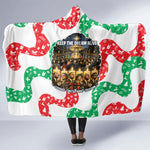 Civil Rights Leaders Christmas Hooded Blanket Vintage Black History Hope Freedom Art