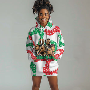 Civil Rights Leaders Christmas Hoodie Dress Vintage Black History Hope Freedom Art