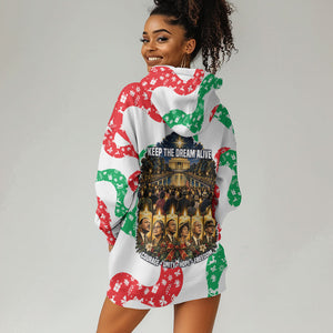 Civil Rights Leaders Christmas Hoodie Dress Vintage Black History Hope Freedom Art
