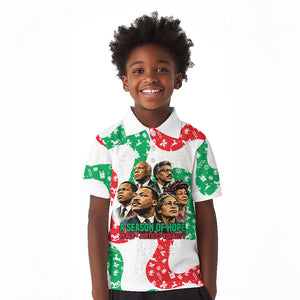 Civil Rights Leaders Christmas Kid Polo Shirt Vintage Black History Hope Freedom Art