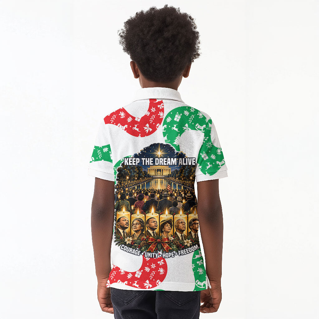Civil Rights Leaders Christmas Kid Polo Shirt Vintage Black History Hope Freedom Art